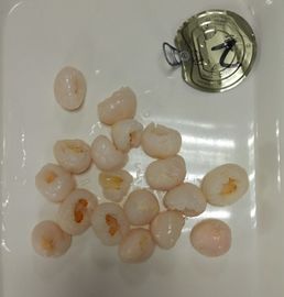 14-17٪ Brix Lychee کنسرو طعم شیرین با رنگ کرم سفید