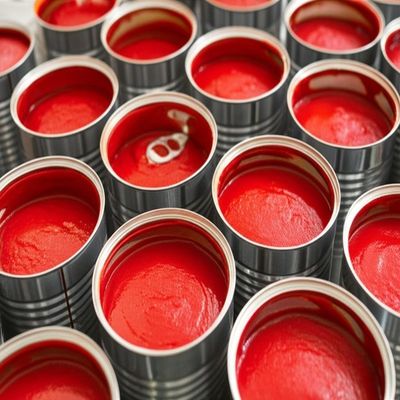 عصاره گوجه فرنگی کنسرو شده غیر تراریخته در قوطی برای تولید