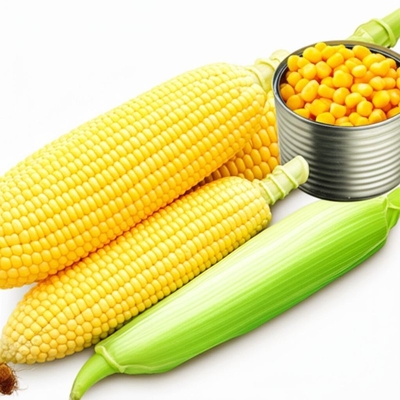Fresh Corn and Canned Sweet Corn Natural Color