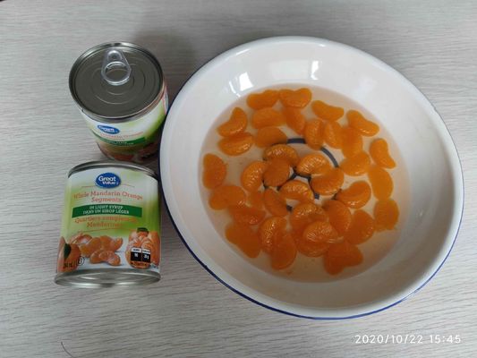 قطعات نارنجی ماندارین شیرین در قوطی 2500g