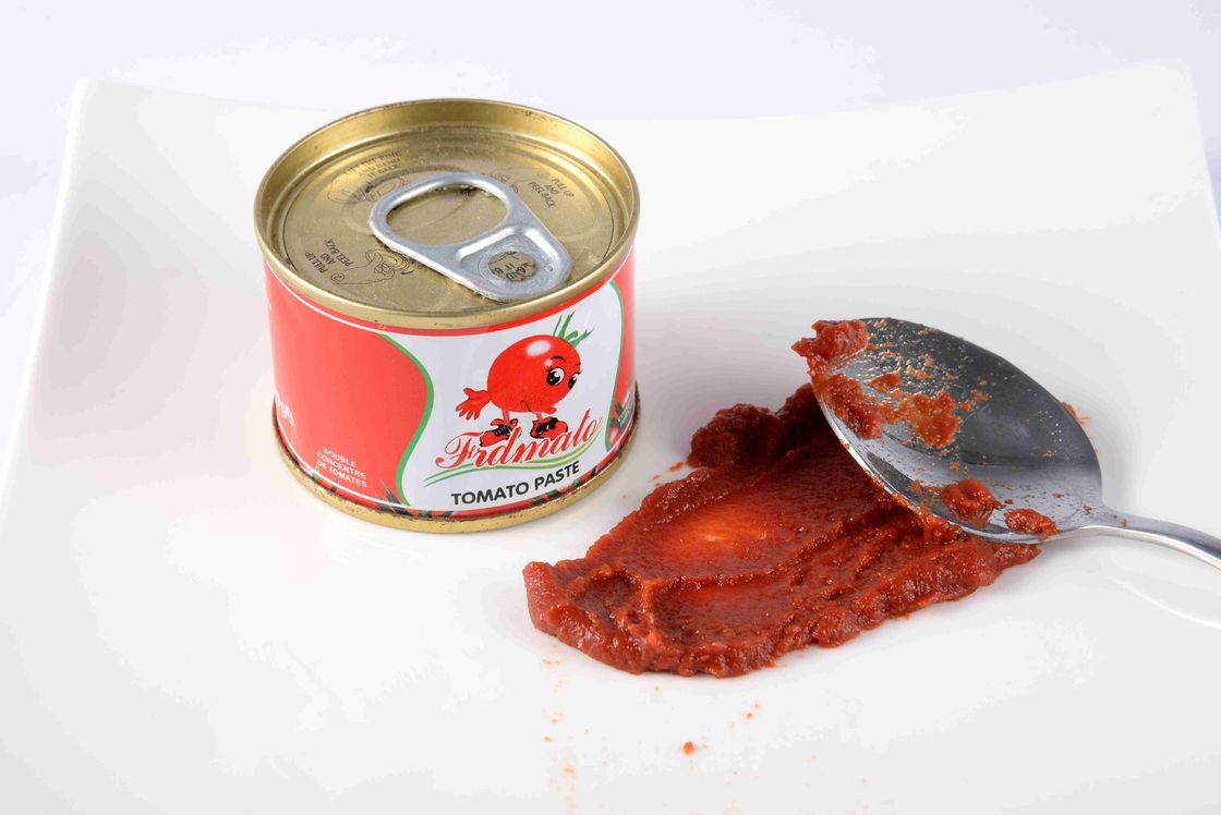 رنگ قرمز کنسرو کنسرو گوجه فرنگی چسباندن 100٪ مواد اولیه خام بریکس 28 - 30